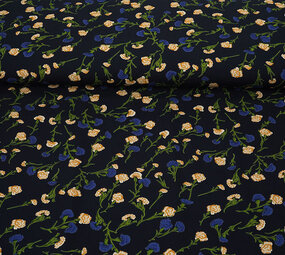 100% Viscose Dorothea Dark Navy Blue 100% Viscose Dorothea Dark Navy Blue