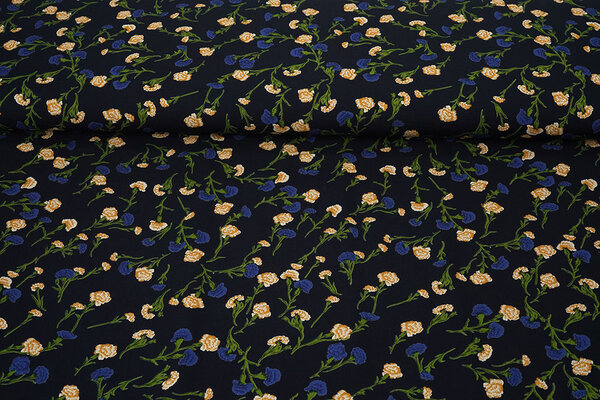 100% Viscose Dorothea Dark Navy Blue 100% Viscose Dorothea Dark Navy Blue