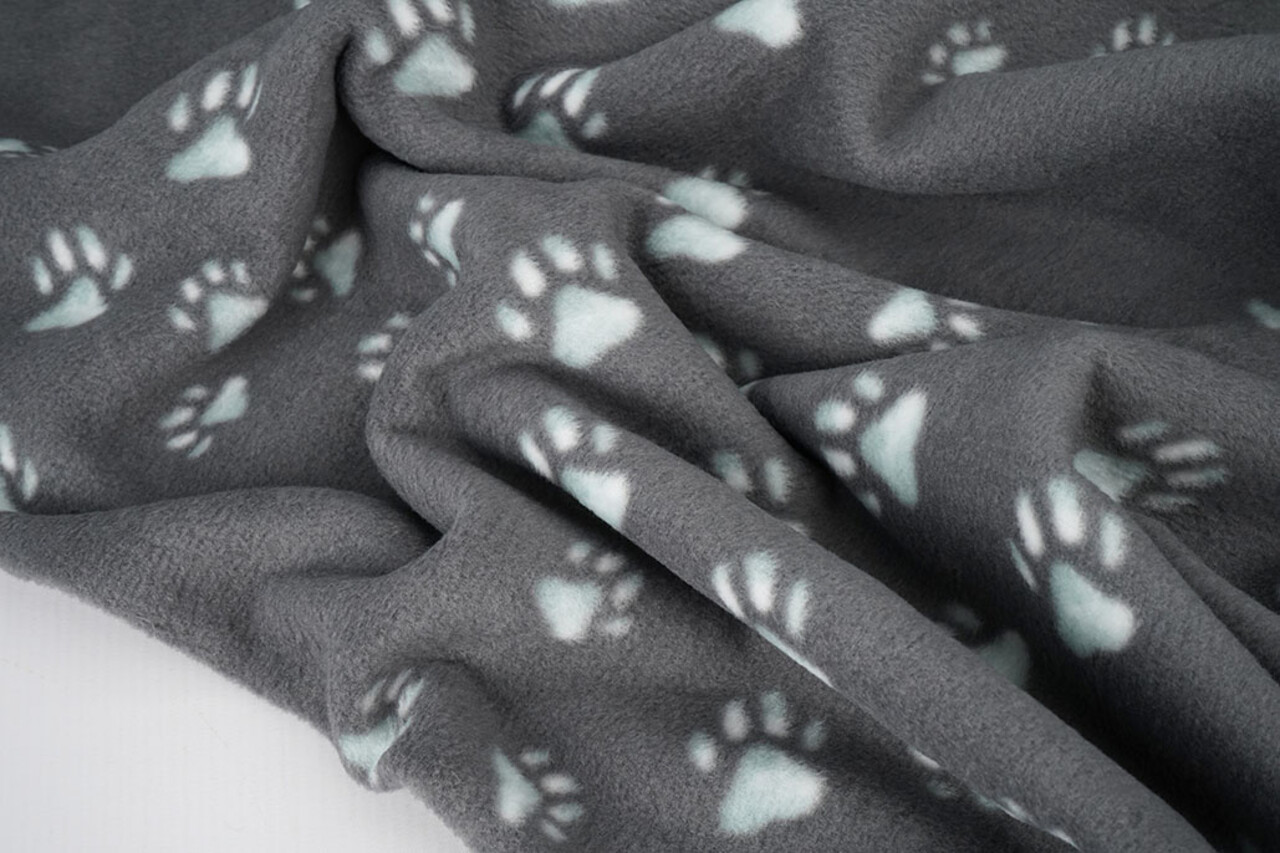 Oeko-Tex® Estampada Polar Huellas de Perro Gris Oeko-Tex® Estampada Polar Huellas de Perro Gris