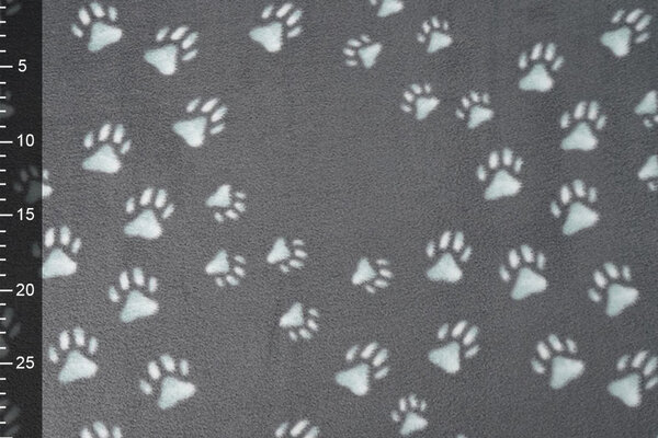 Oeko-Tex® Estampada Polar Huellas de Perro Gris Oeko-Tex® Estampada Polar Huellas de Perro Gris