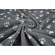 Oeko-Tex® Polaire Imprimée Empreintes de Pattes Gris Oeko-Tex® Polaire Imprimée Empreintes de Pattes Gris