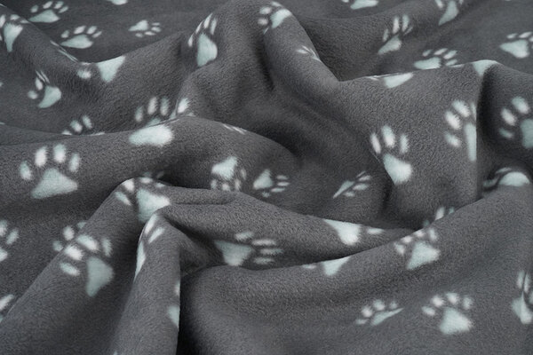 Oeko-Tex® Estampada Polar Huellas de Perro Gris Oeko-Tex® Estampada Polar Huellas de Perro Gris
