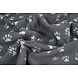 Oeko-Tex® Stampata Polare Impronte di Zampa Grigio Oeko-Tex® Stampata Polare Impronte di Zampa Grigio