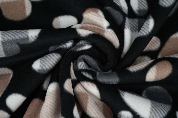 Oeko-Tex® Stampata Polare Hondenpoot Nero Oeko-Tex® Stampata Polare Hondenpoot Nero