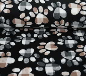 Oeko-Tex® Printed Polar Dog Paws Black Oeko-Tex® Printed Polar Dog Paws Black