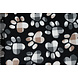 Oeko-Tex® Stampata Polare Hondenpoot Nero Oeko-Tex® Stampata Polare Hondenpoot Nero