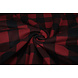Oeko-Tex® Stampata Polare Geblokt Nero - Rosso Oeko-Tex® Stampata Polare Geblokt Nero - Rosso