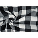 Oeko-Tex® Polaire Imprimée à Carreaux Noir - Blanc Oeko-Tex® Polaire Imprimée à Carreaux Noir - Blanc