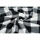 Oeko-Tex® Polaire Imprimée à Carreaux Noir - Blanc Oeko-Tex® Polaire Imprimée à Carreaux Noir - Blanc