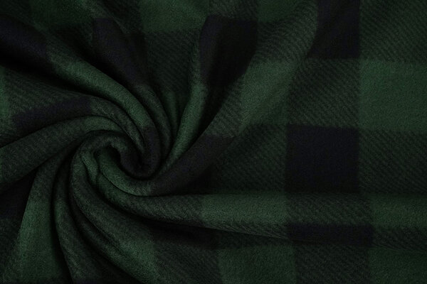Oeko-Tex® Polaire Imprimée à Carreaux Noir - Vert Oeko-Tex® Polaire Imprimée à Carreaux Noir - Vert