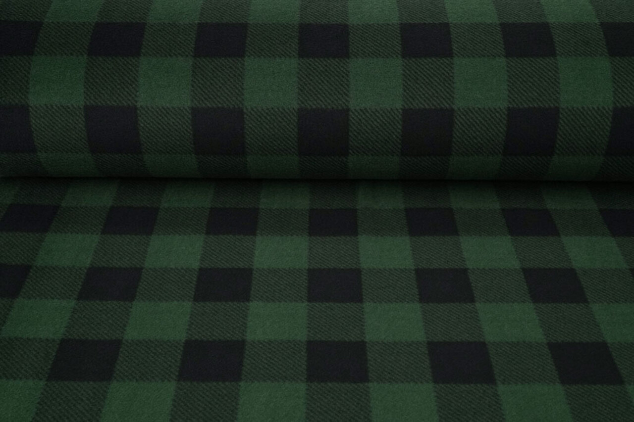 Oeko-Tex® Stampata Polare Geblokt Nero - Verde Oeko-Tex® Stampata Polare Geblokt Nero - Verde