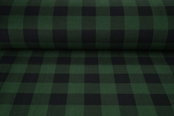 Oeko-Tex® Polaire Imprimée à Carreaux Noir - Vert Oeko-Tex® Polaire Imprimée à Carreaux Noir - Vert