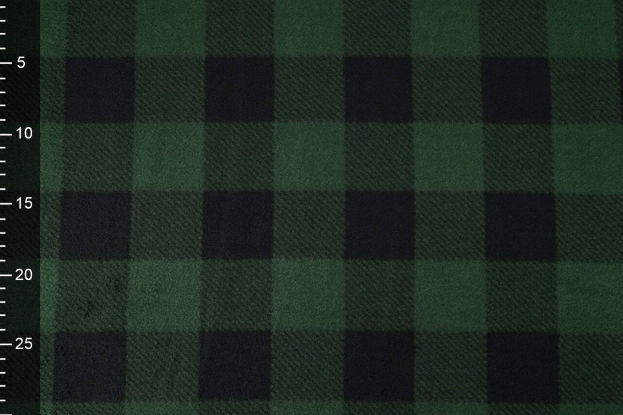 Oeko-Tex® Bedruckte Polar Geblockt Schwarz - Grün Oeko-Tex® Bedruckte Polar Geblockt Schwarz - Grün