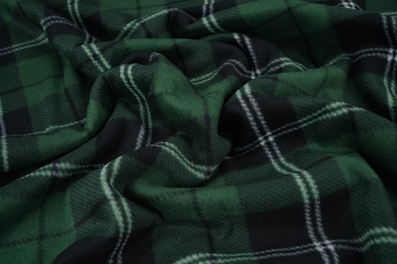 Oeko-Tex® Bedrukte Polar Geruit Groen Oeko-Tex® Bedrukte Polar Geruit Groen