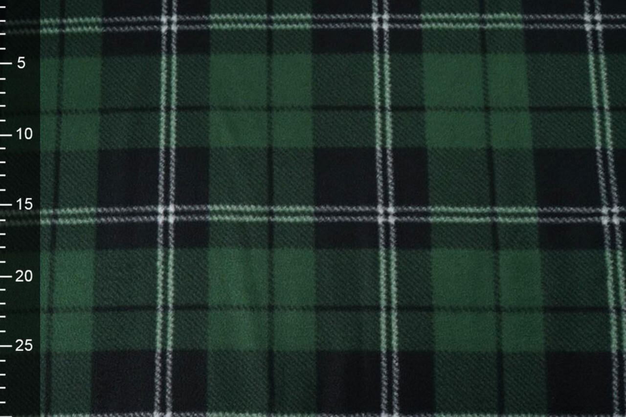 Oeko-Tex®  Stampata Polare a Quadri Verde
