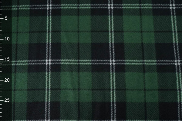 Oeko-Tex®  Stampata Polare a Quadri Verde