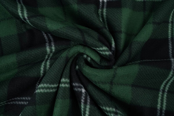 Oeko-Tex®  Stampata Polare a Quadri Verde