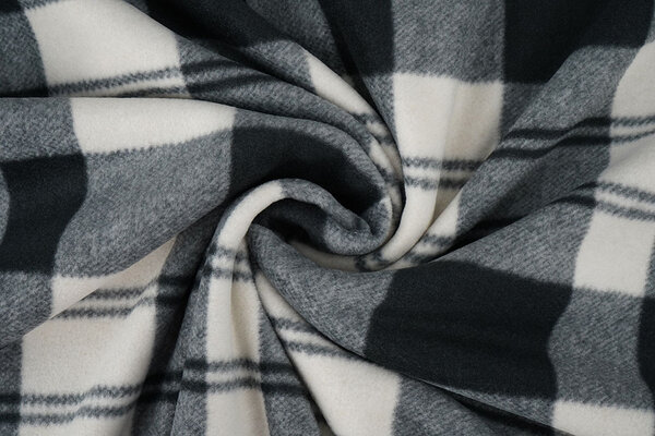 Oeko-Tex® Polaire Imprimée Blanc Cassé - Gris Oeko-Tex® Polaire Imprimée Blanc Cassé - Gris