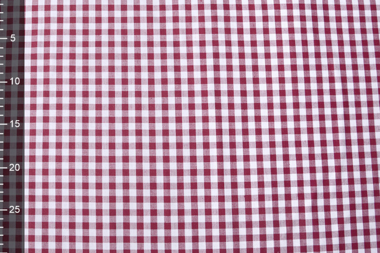 Gingham Check 8 mm Bordeaux Gingham Check 8 mm Bordeaux