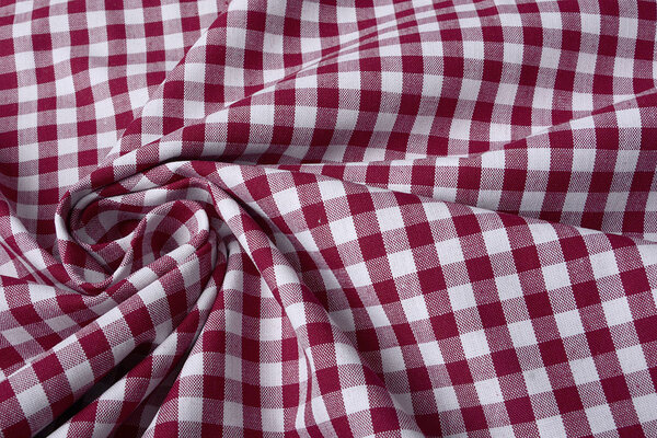 Gingham Check 8 mm Bordeaux Gingham Check 8 mm Bordeaux