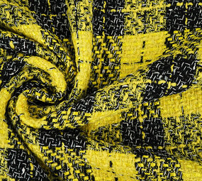 Bouclé Checkered Liora Yellow