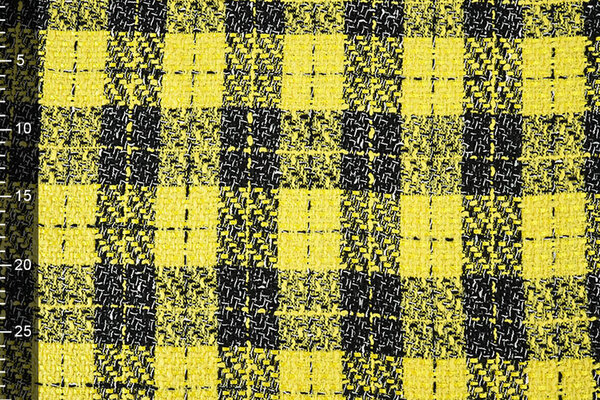 Bouclé Checkered Liora Yellow Bouclé Checkered Liora Yellow
