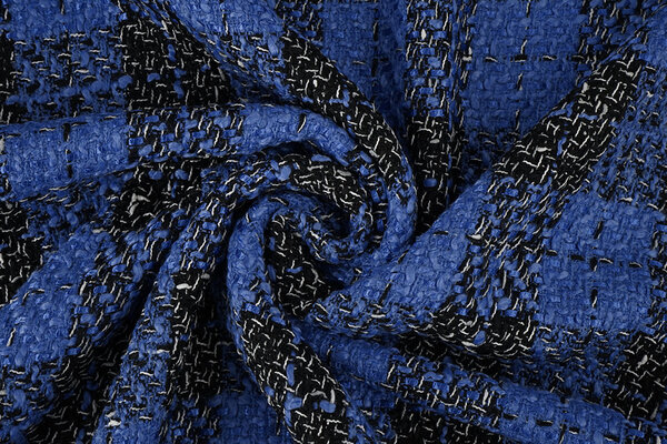 Bouclé Kariert Liora Blau Bouclé Kariert Liora Blau