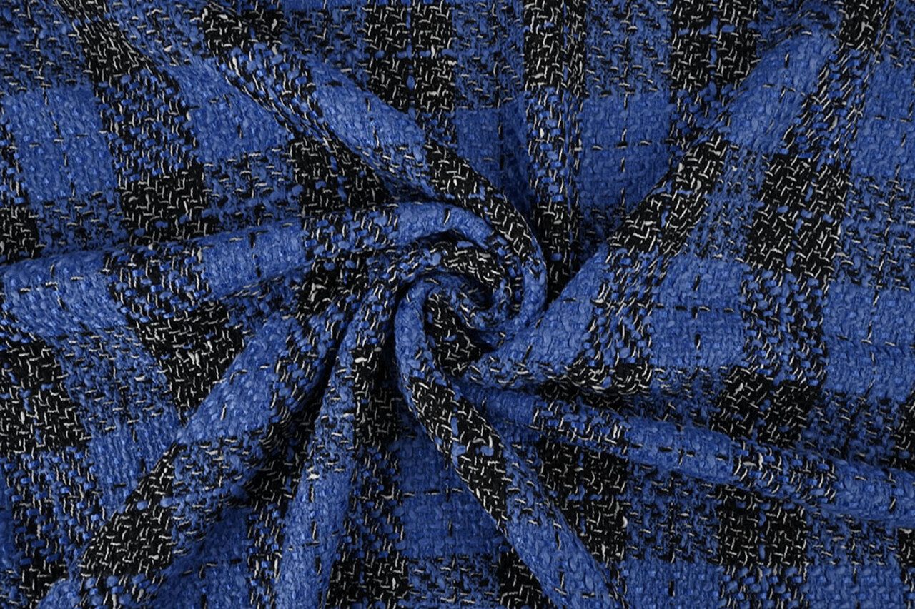 Bouclé Cuadros Liora Azul Bouclé Cuadros Liora Azul