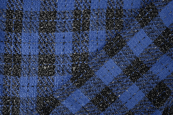 Bouclé Kariert Liora Blau Bouclé Kariert Liora Blau