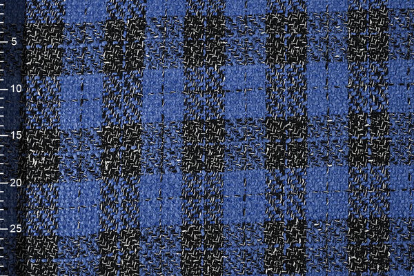Bouclé Checkered Liora Blue Bouclé Checkered Liora Blue
