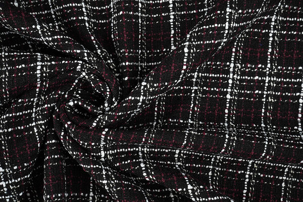Bouclé Quadri Selene Nero - Bordeaux Bouclé Quadri Selene Nero - Bordeaux