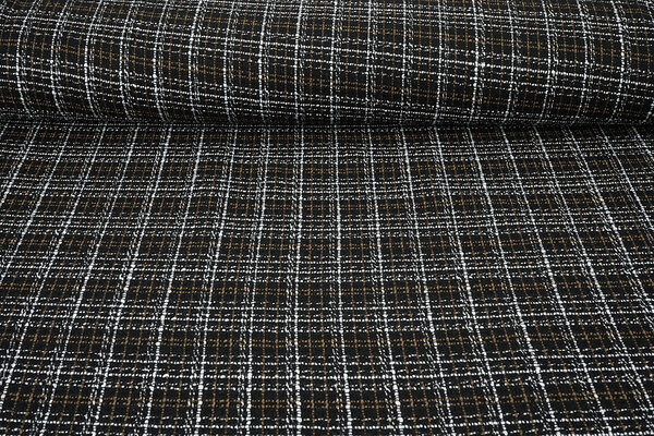 Bouclé Checkered Selene Black - Brown Bouclé Checkered Selene Black - Brown