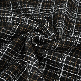 Bouclé Ruit Selene Zwart - Bruin Bouclé Ruit Selene Zwart - Bruin