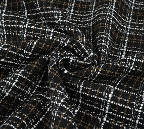 Bouclé Checkered Selene Black - Brown