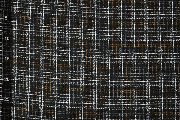 Bouclé Kariert Selene Schwarz - Braun Bouclé Kariert Selene Schwarz - Braun