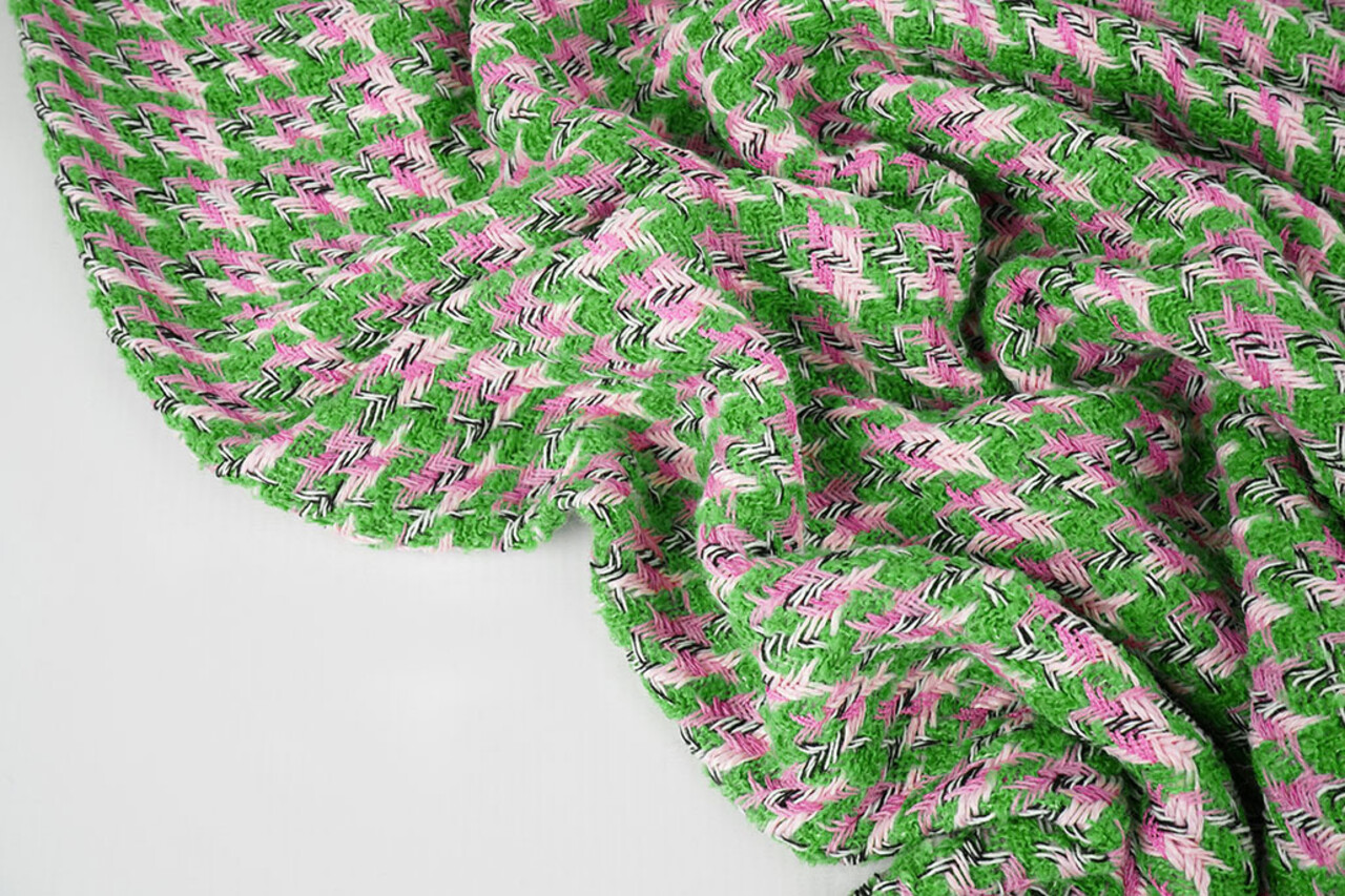 Bouclé Marise Vert - Rose Bouclé Marise Vert - Rose