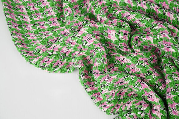 Bouclé Marise Vert - Rose Bouclé Marise Vert - Rose