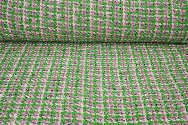 Bouclé Marise Verde - Rosa Bouclé Marise Verde - Rosa