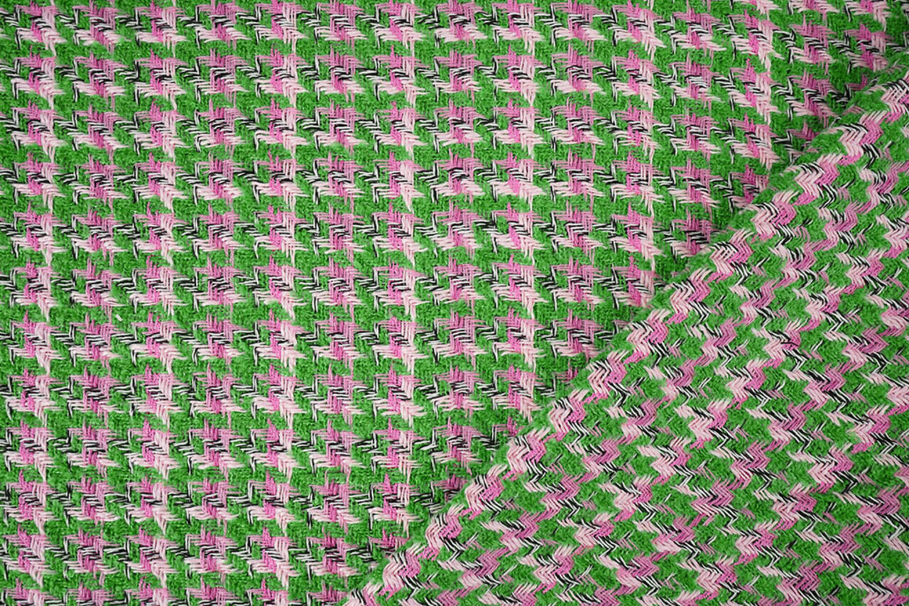 Bouclé Marise Vert - Rose Bouclé Marise Vert - Rose