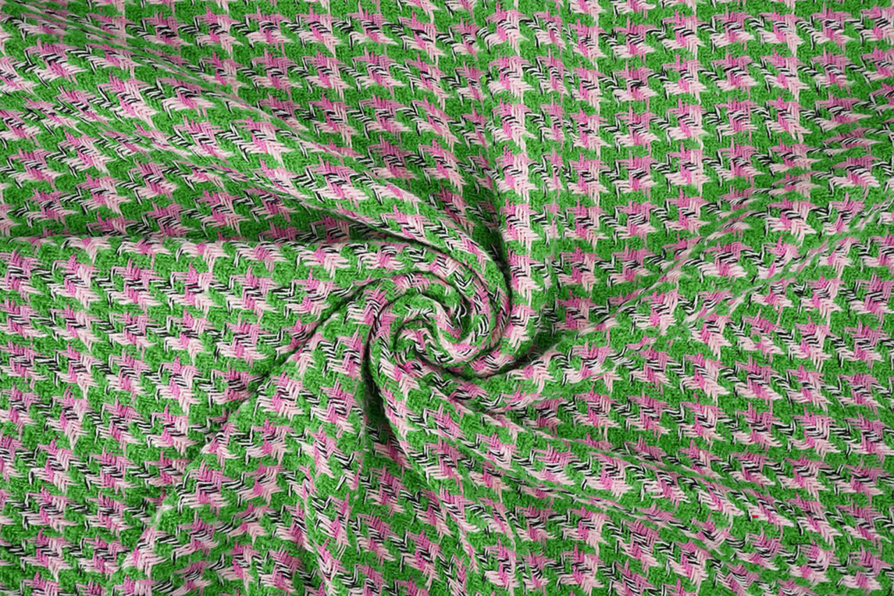 Bouclé Marise Vert - Rose Bouclé Marise Vert - Rose