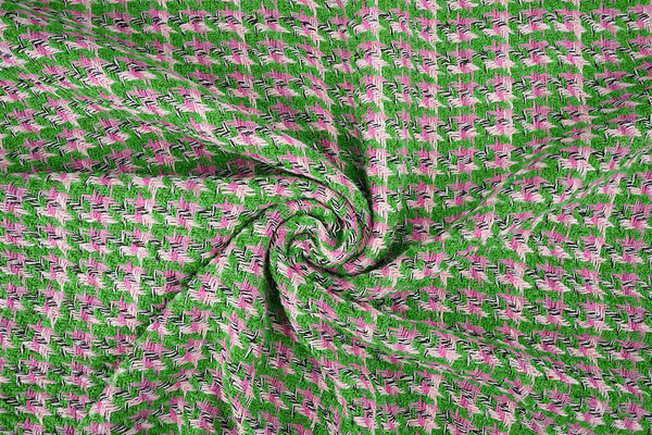 Bouclé Marise Verde - Rosa Bouclé Marise Verde - Rosa