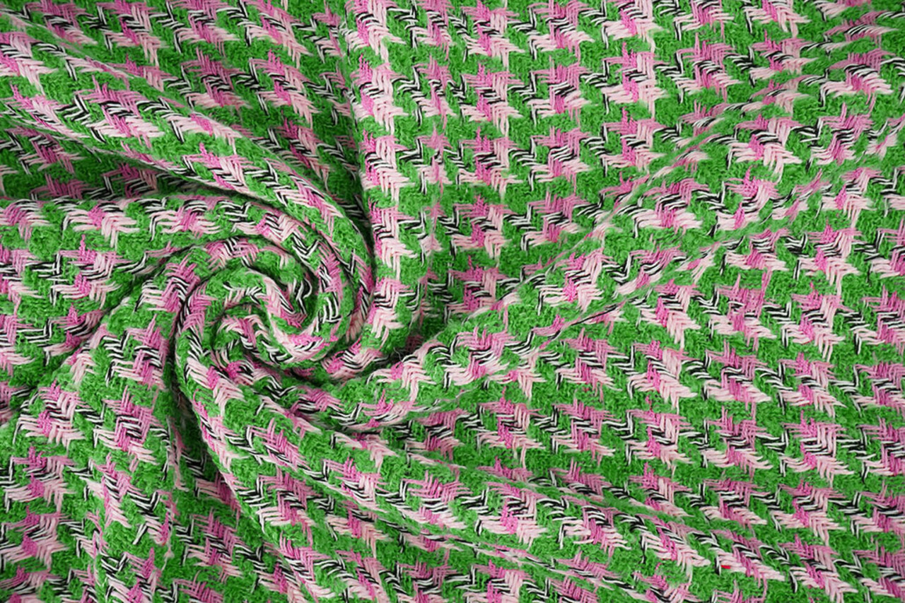 Bouclé Marise Vert - Rose Bouclé Marise Vert - Rose