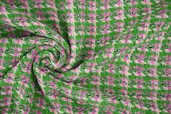 Bouclé Marise Verde - Rosa Bouclé Marise Verde - Rosa