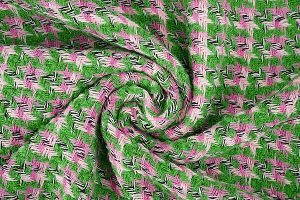Bouclé Marise Verde - Rosa Bouclé Marise Verde - Rosa
