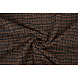 Bouclé Cuadros Norah Negro - Naranja