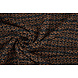 Bouclé Cuadros Norah Negro - Naranja