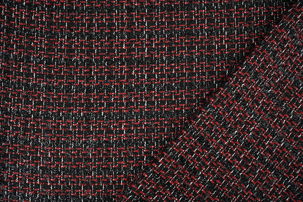 Bouclé Cuadros Norah Negro - Rojo Bouclé Cuadros Norah Negro - Rojo
