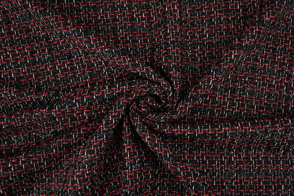 Bouclé Carreaux Norah Noir - Rouge Bouclé Carreaux Norah Noir - Rouge