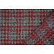 Bouclé Cuadros Viviane Rojo - Gris