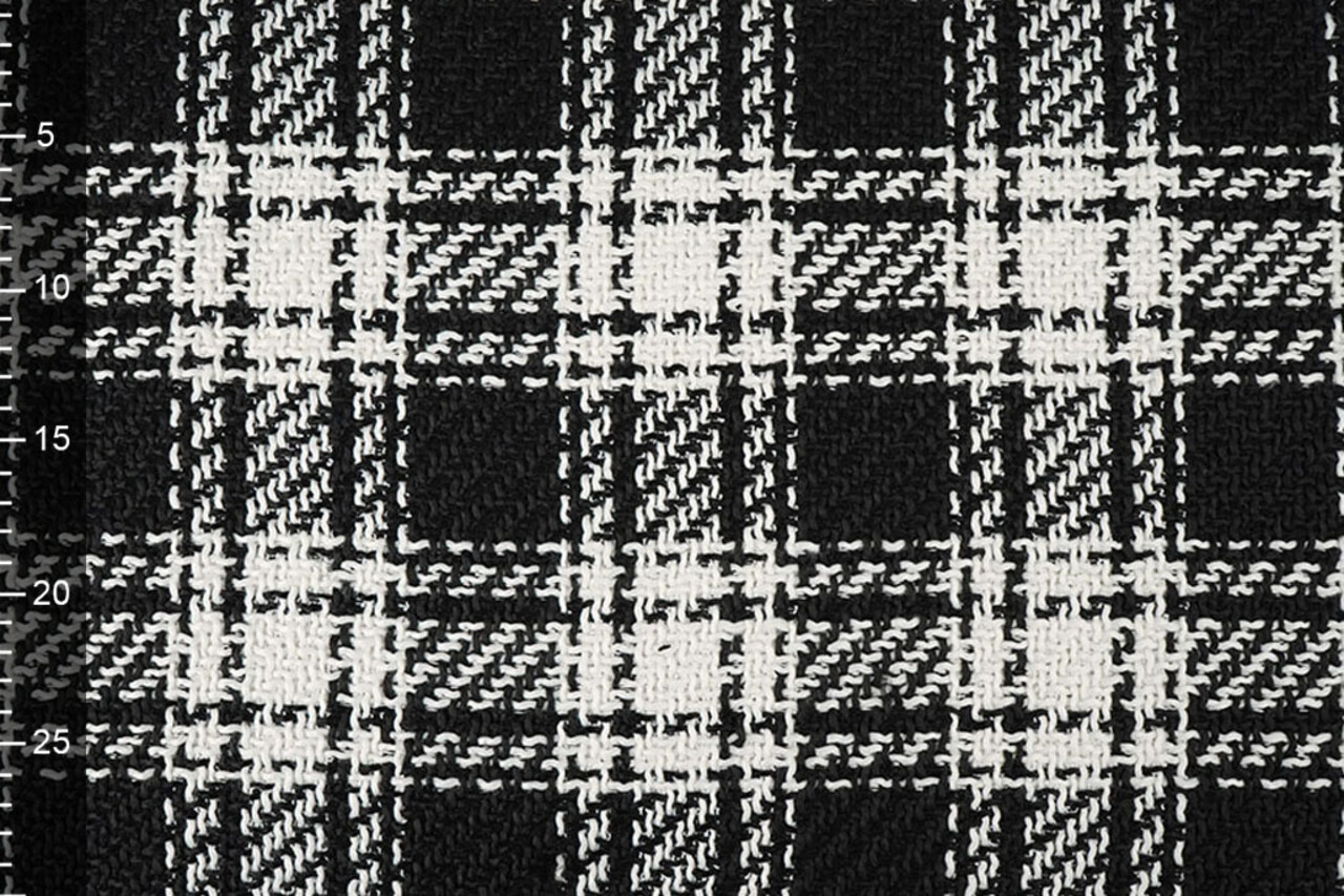 Bouclé Carreaux Amara Noir - Blanc Bouclé Carreaux Amara Noir - Blanc